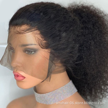 Transparent Swiss Lace Frontal Wig Raw Mink Brazilian Straight Virgin Human Hair  Hd Full 360 Lace Front Wig For Black Women